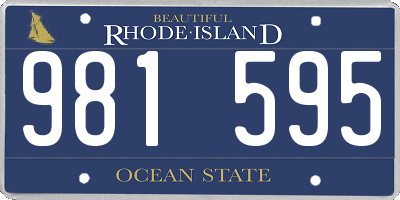 RI license plate 981595