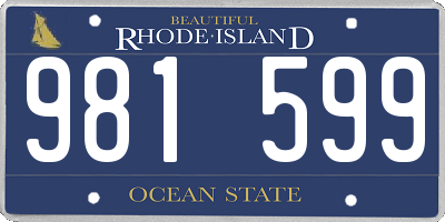 RI license plate 981599