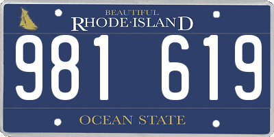 RI license plate 981619