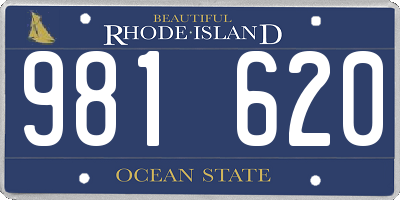 RI license plate 981620