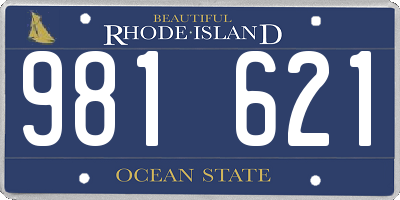 RI license plate 981621