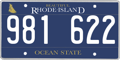 RI license plate 981622