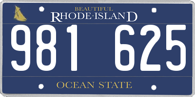 RI license plate 981625