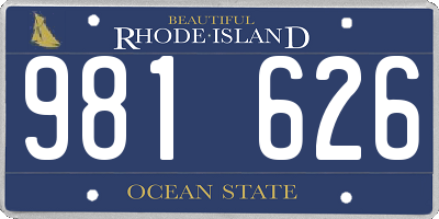 RI license plate 981626