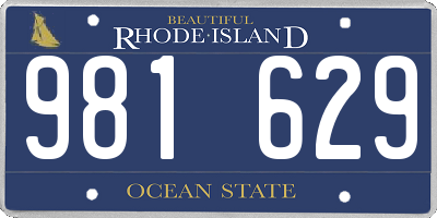 RI license plate 981629