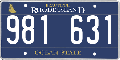 RI license plate 981631