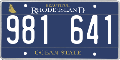 RI license plate 981641