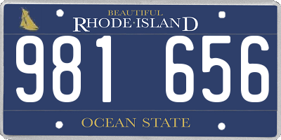 RI license plate 981656