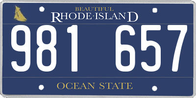 RI license plate 981657