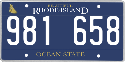 RI license plate 981658