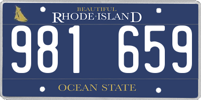 RI license plate 981659