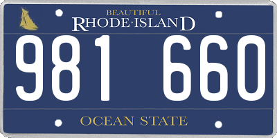 RI license plate 981660