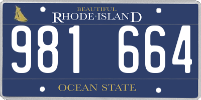 RI license plate 981664