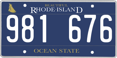 RI license plate 981676