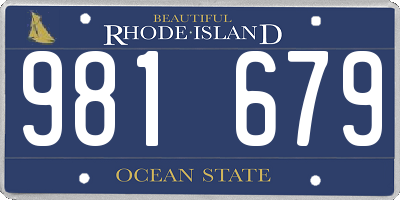 RI license plate 981679