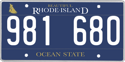 RI license plate 981680