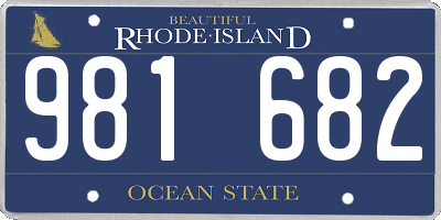 RI license plate 981682