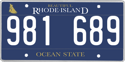 RI license plate 981689