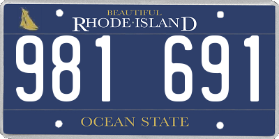 RI license plate 981691