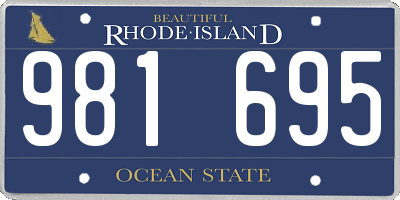 RI license plate 981695