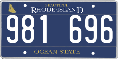 RI license plate 981696