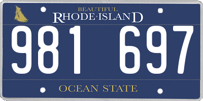 RI license plate 981697