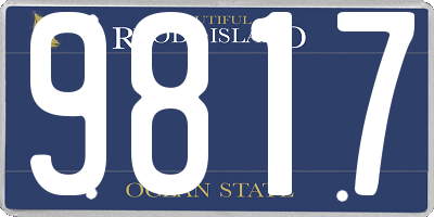 RI license plate 9817