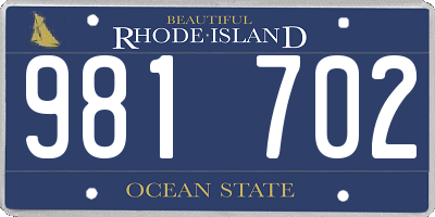 RI license plate 981702