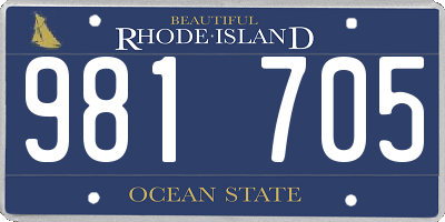 RI license plate 981705