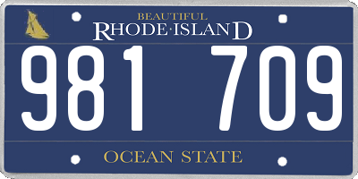 RI license plate 981709