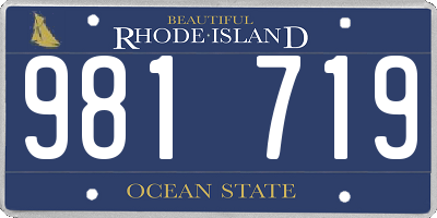 RI license plate 981719