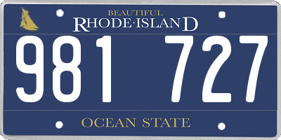 RI license plate 981727