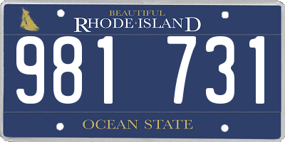 RI license plate 981731