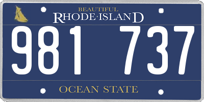 RI license plate 981737