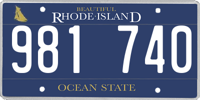 RI license plate 981740