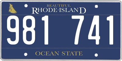 RI license plate 981741