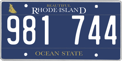 RI license plate 981744