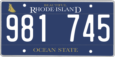 RI license plate 981745