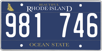 RI license plate 981746