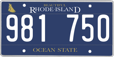 RI license plate 981750