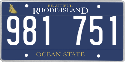 RI license plate 981751