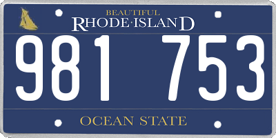 RI license plate 981753