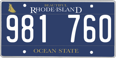 RI license plate 981760