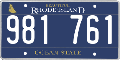 RI license plate 981761