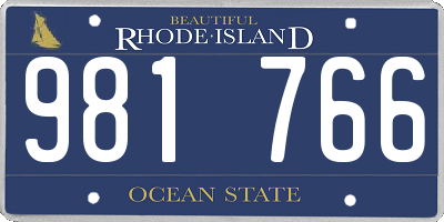 RI license plate 981766