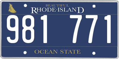 RI license plate 981771