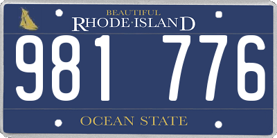 RI license plate 981776