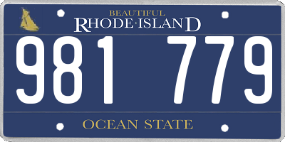 RI license plate 981779
