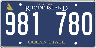 RI license plate 981780