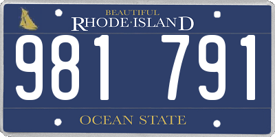 RI license plate 981791